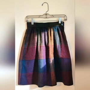 Vintage Wool Jewel-Tone Skirt